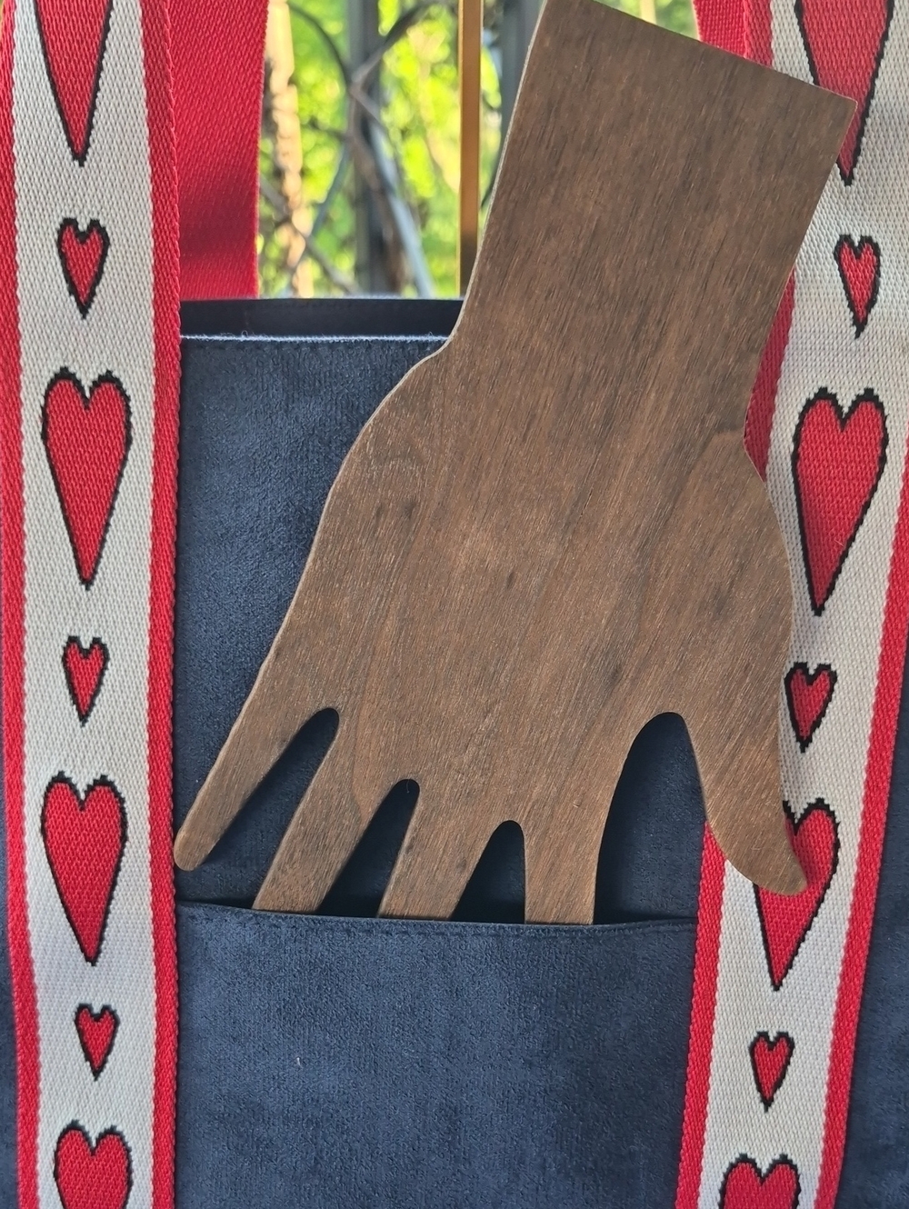 BRIGHTON ♥️ "VELVETEEN LOVE TOTE" 💙Suede & Smooth Leather 🤍 Cotton Straps - Picture 6 of 9